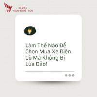 Làm Thế Nào Để Chọn Mua Xe Điện Cũ Mà Không Bị Lừa Đảo!