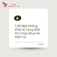 5 Bí Mật Không Phải Ai Cũng Biết Khi Chọn Mua Xe Điện Cũ